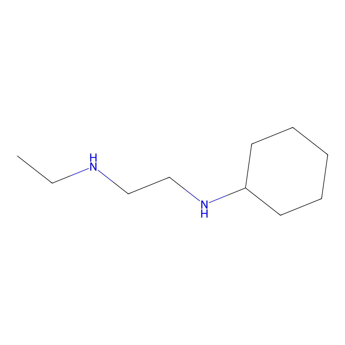 N1-Cyclohexyl-N2-ethylethane-1,2-diamine molecular structure, CAS 41239-36-5