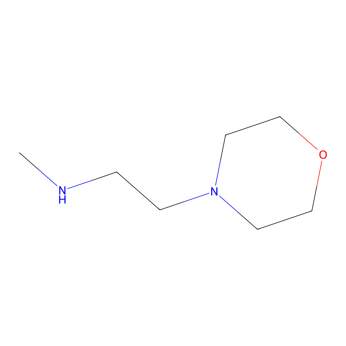 Methyl(2-(morpholin-4-yl)ethyl)amine molecular structure, CAS 41239-40-1