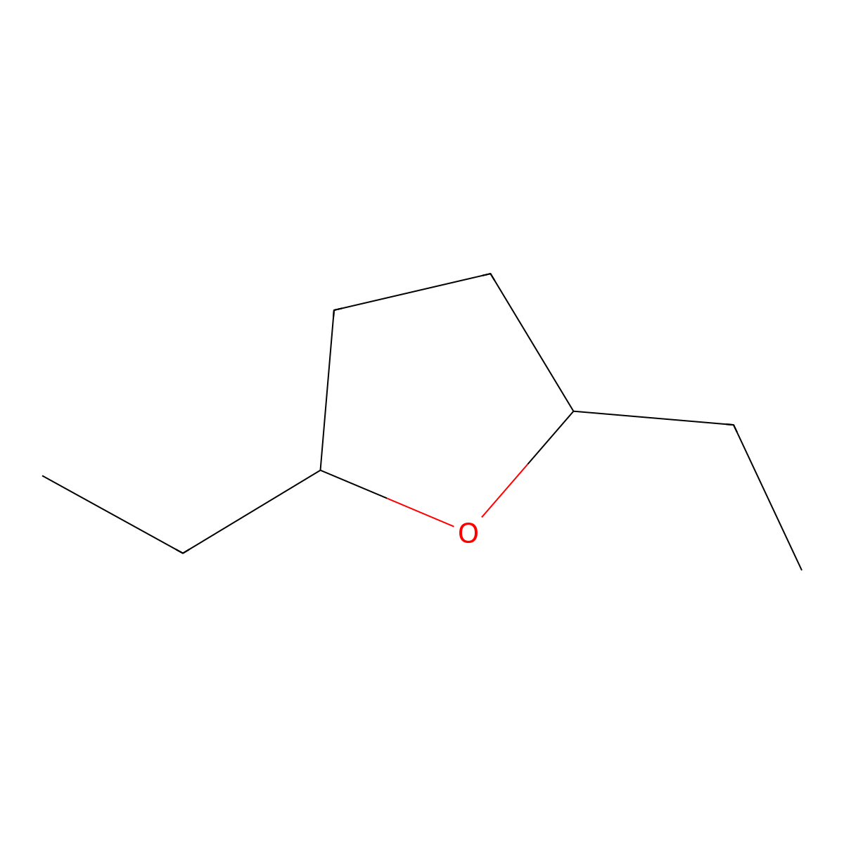 2,5-Diethyltetrahydrofuran molecular structure, CAS 41239-48-9