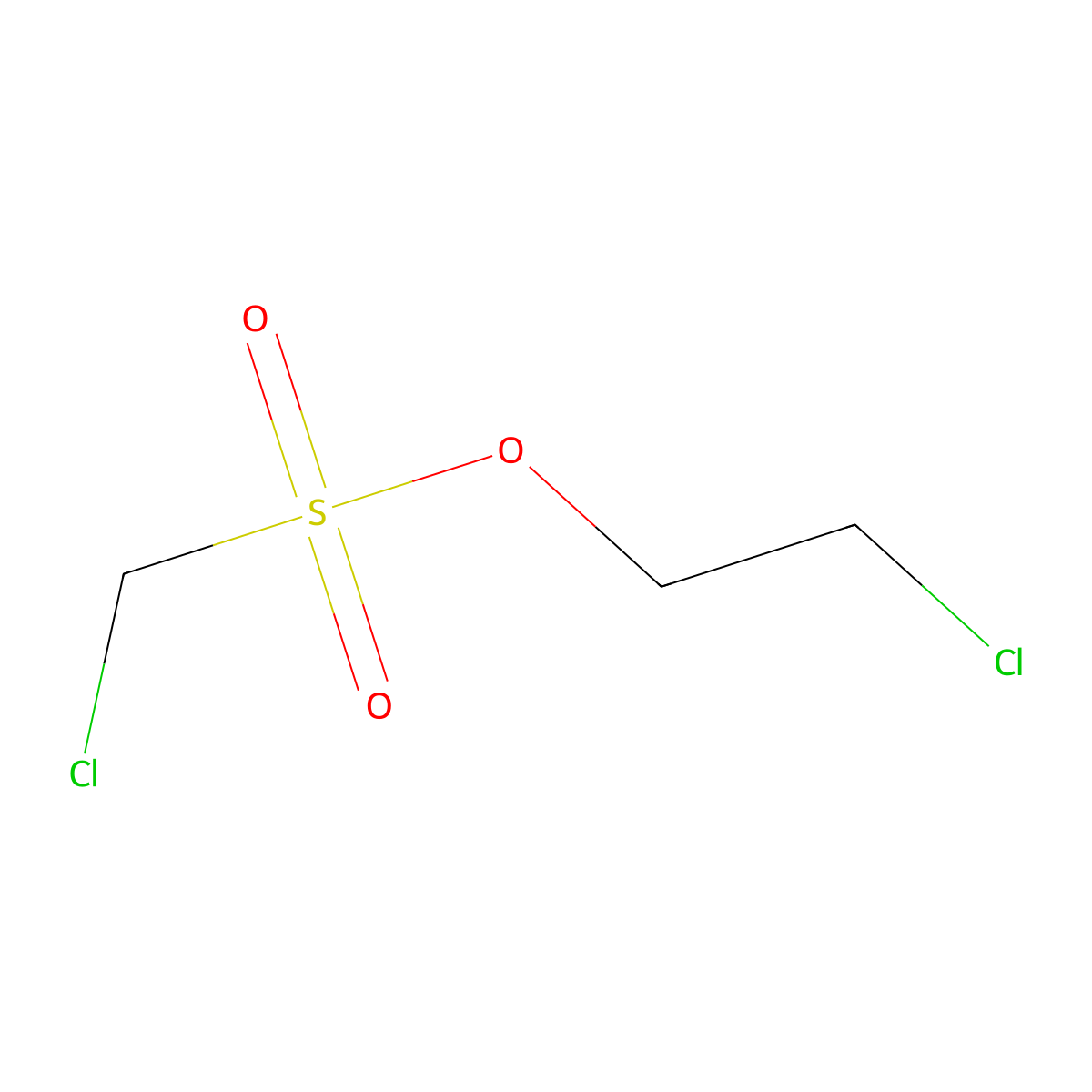 2-Chloroethyl chloromethanesulfonate molecular structure, CAS 41239-85-4