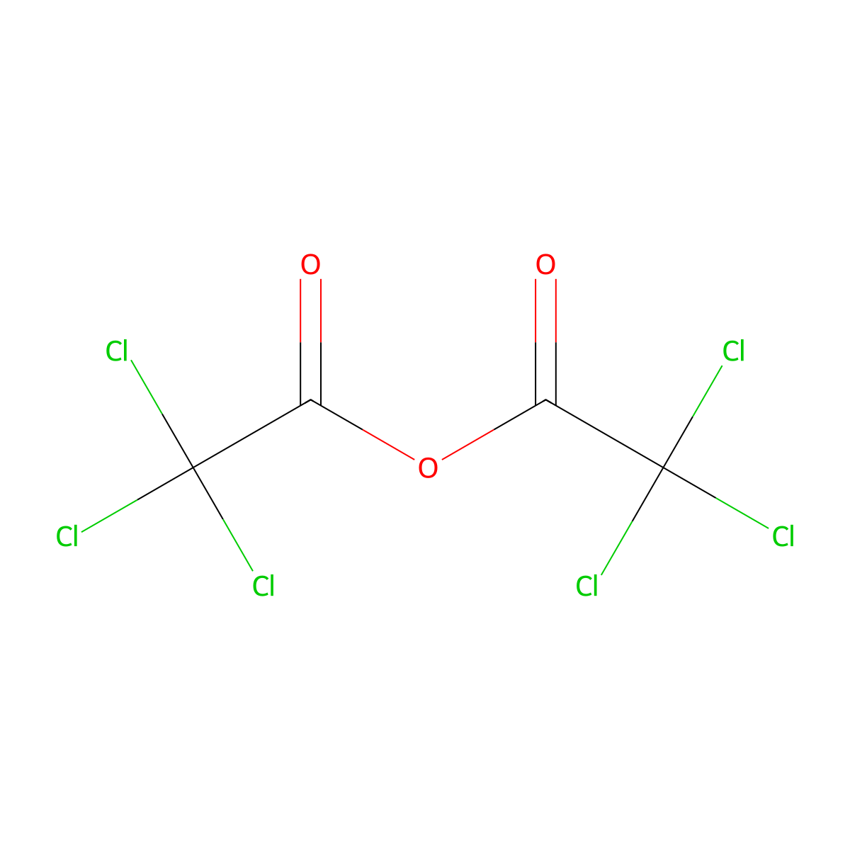 Trichloroacetic anhydride molecular structure, CAS 4124-31-6