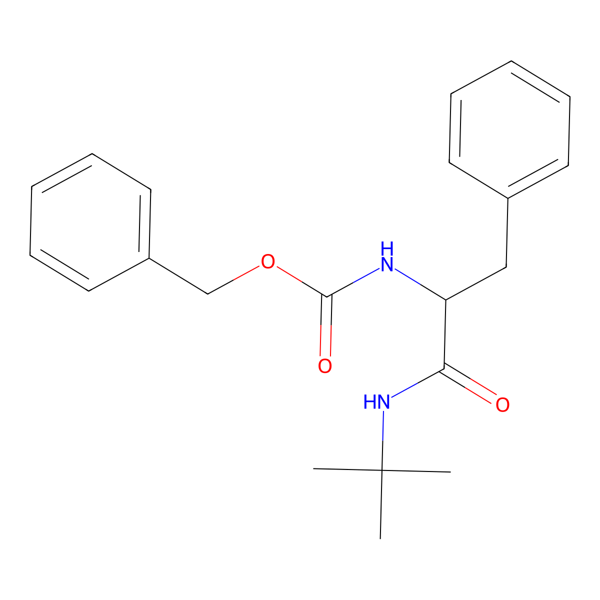 T-Butyl N-cbz-DL-phenylalaninamide molecular structure, CAS 4124-61-2
