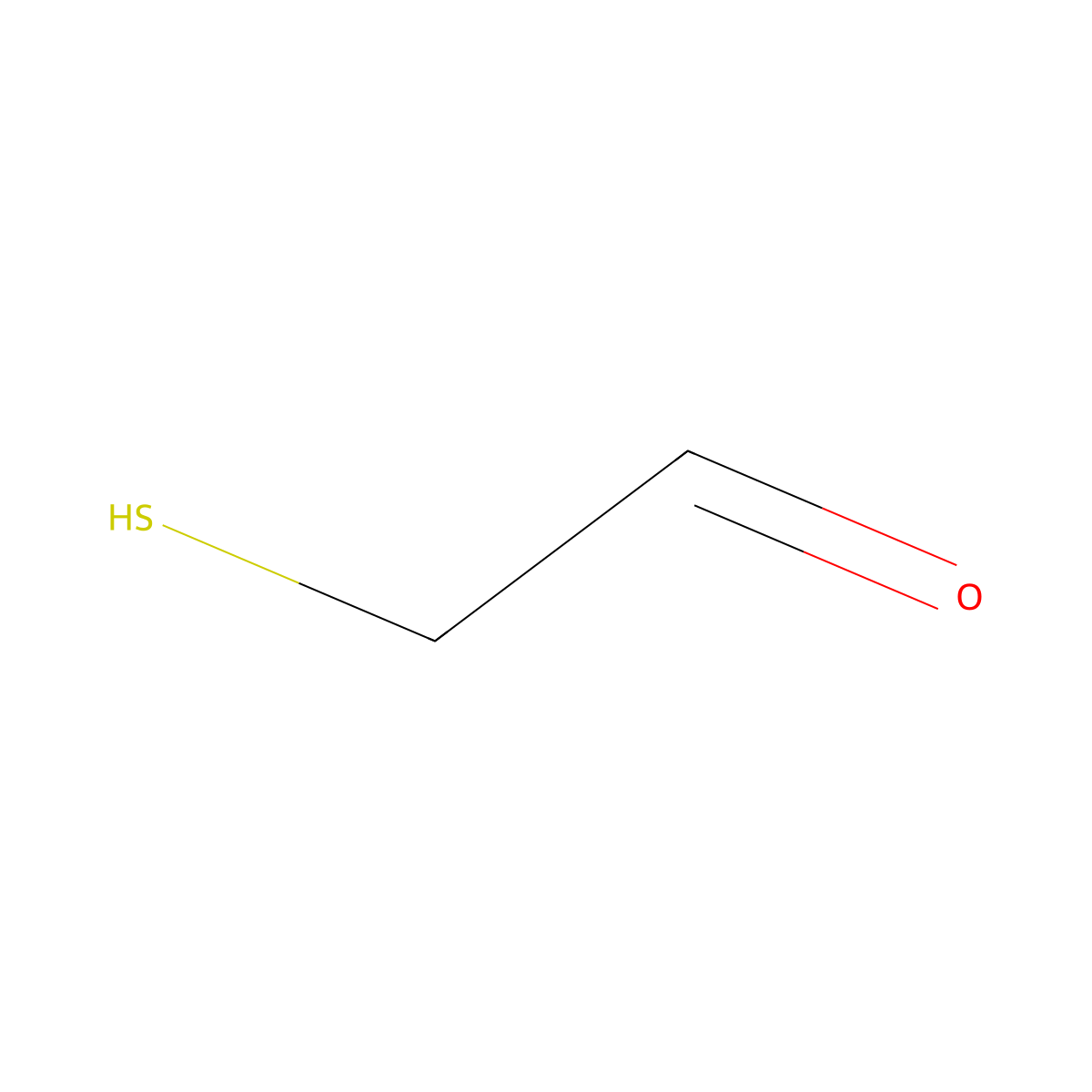 Mercaptoacetaldehyde molecular structure, CAS 4124-63-4