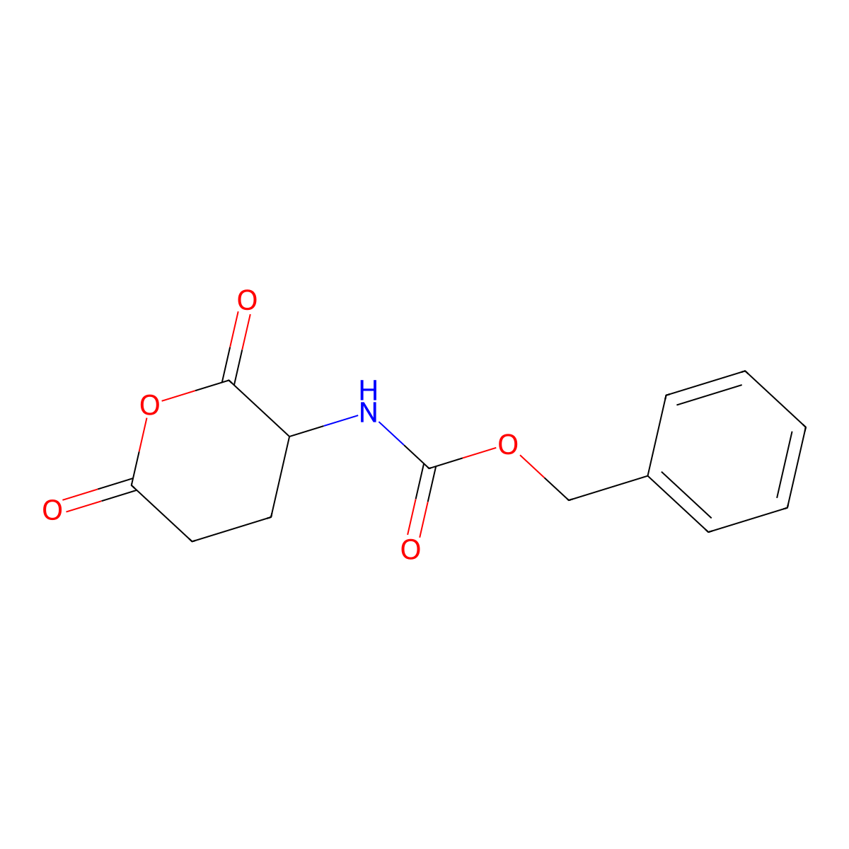 benzyl N-[(3S)-2,6-dioxooxan-3-yl]carbamate molecular structure, CAS 4124-76-9