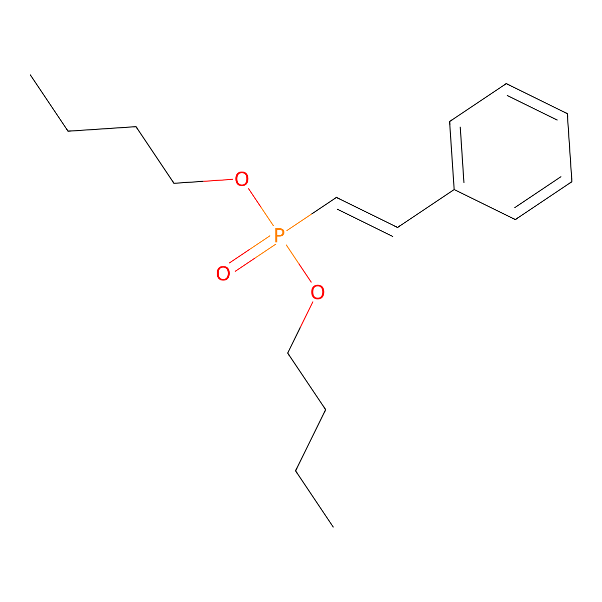 Phosphonic acid, styryl-, dibutyl ester molecular structure, CAS 4124-95-2