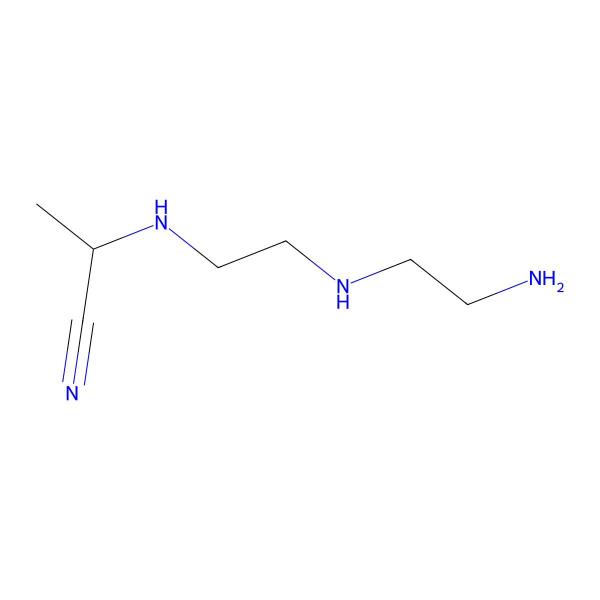 Propanenitrile, 2-((2-((2-aminoethyl)amino)ethyl)amino)- molecular structure, CAS 41240-18-0