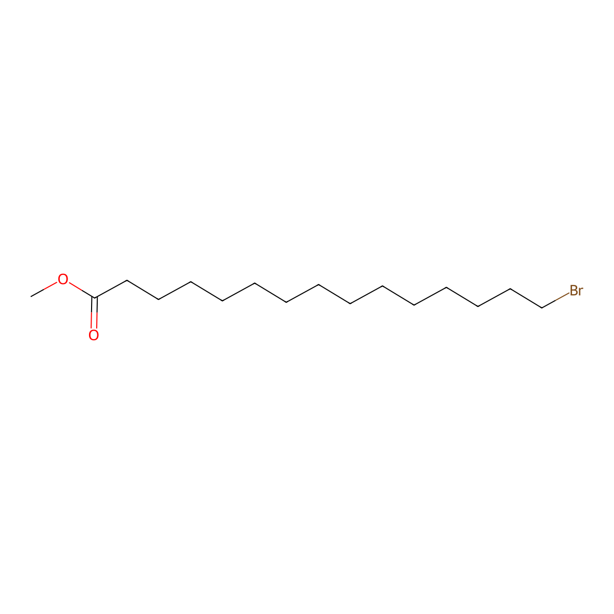 Methyl 15-bromopentadecanoate molecular structure, CAS 41240-56-6