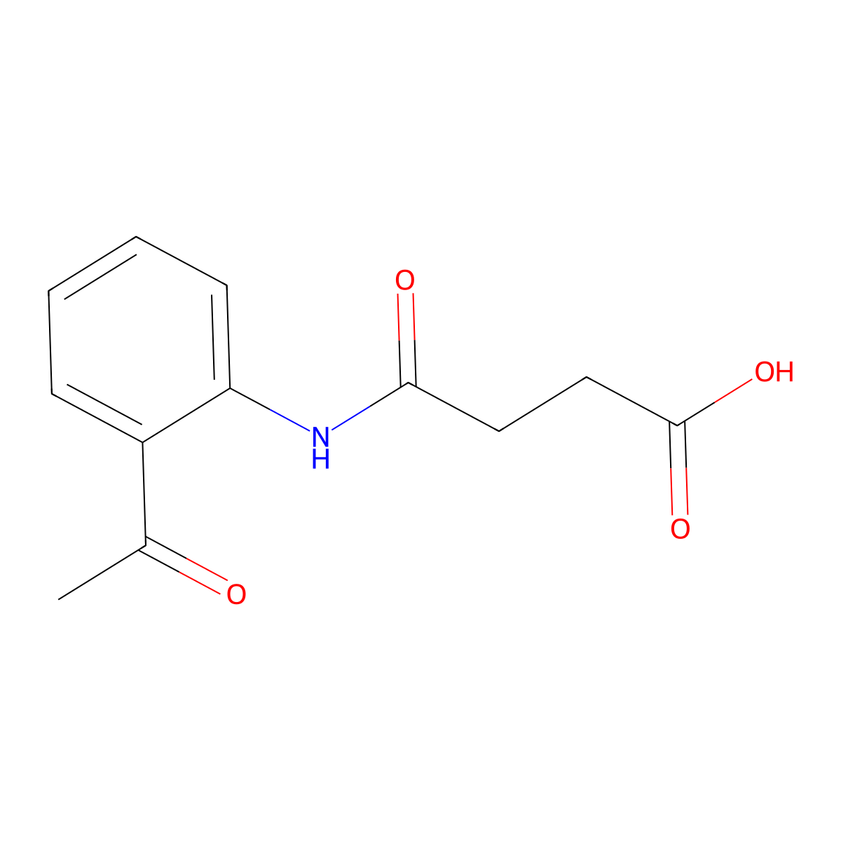 4-[(2-Acetylphenyl)amino]-4-oxobutanoic acid molecular structure, CAS 41242-37-9
