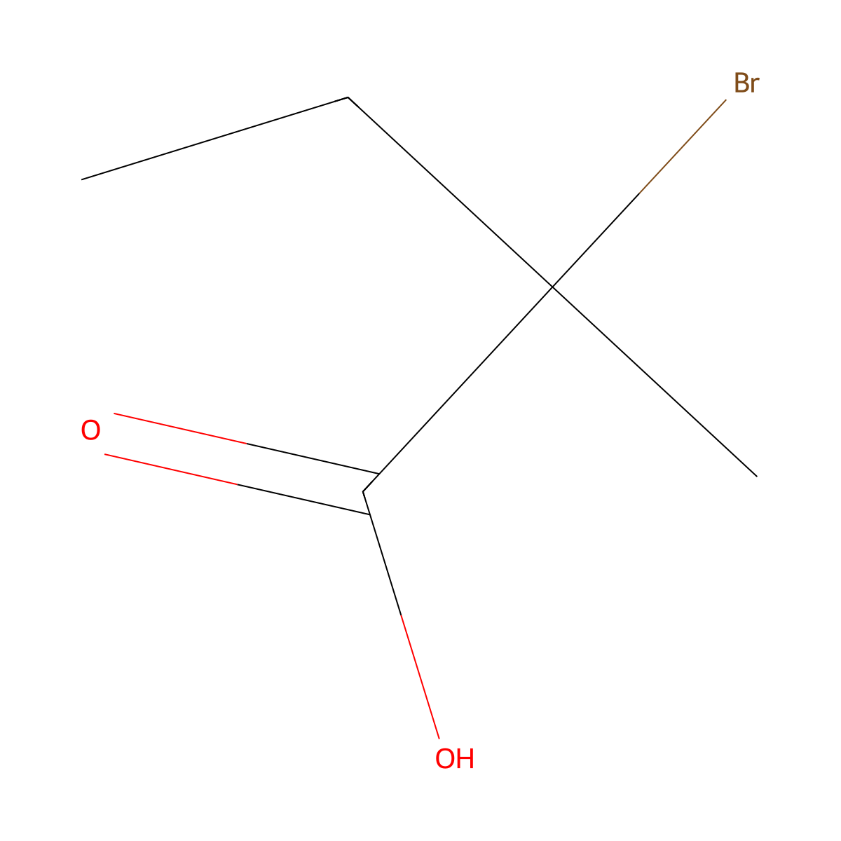 2-Bromo-2-methylbutanoic acid molecular structure, CAS 41242-50-6
