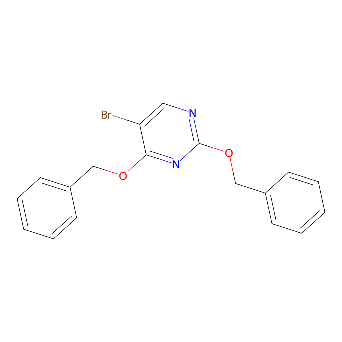 2,4-Bis(benzyloxy)-5-bromopyrimidine molecular structure, CAS 41244-53-5