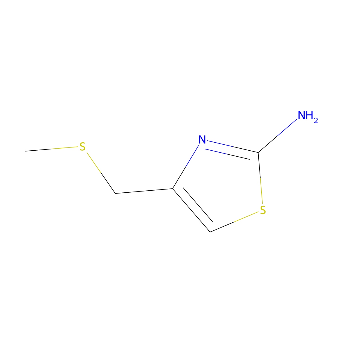 4-(Methylsulfanylmethyl)-1,3-thiazol-2-amine molecular structure, CAS 41247-77-2