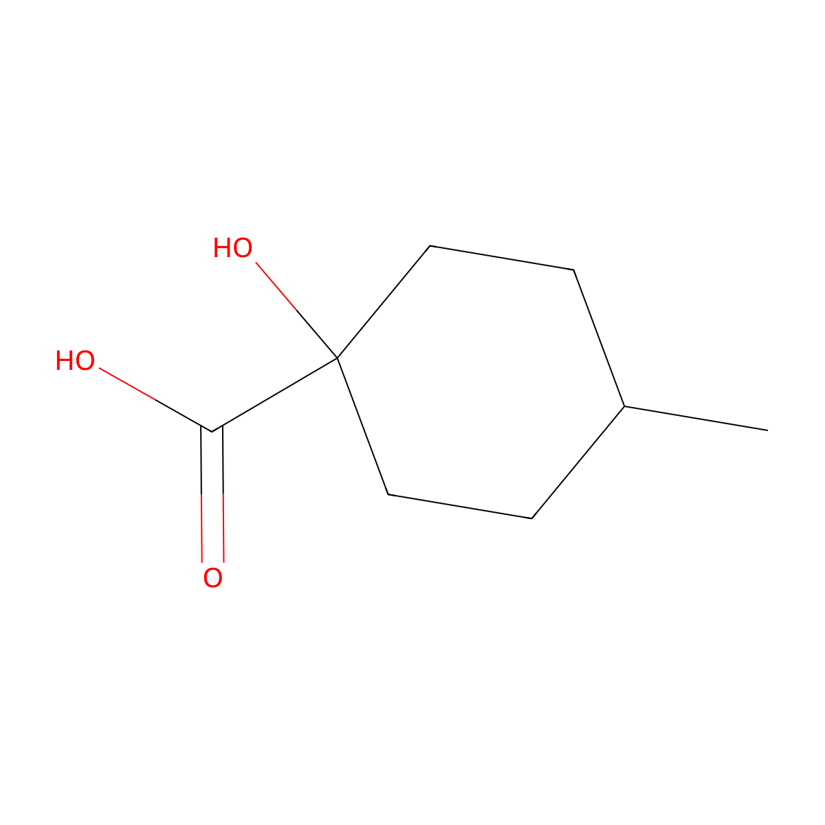 1-Hydroxy-4-methylcyclohexane-1-carboxylic acid molecular structure, CAS 41248-15-1