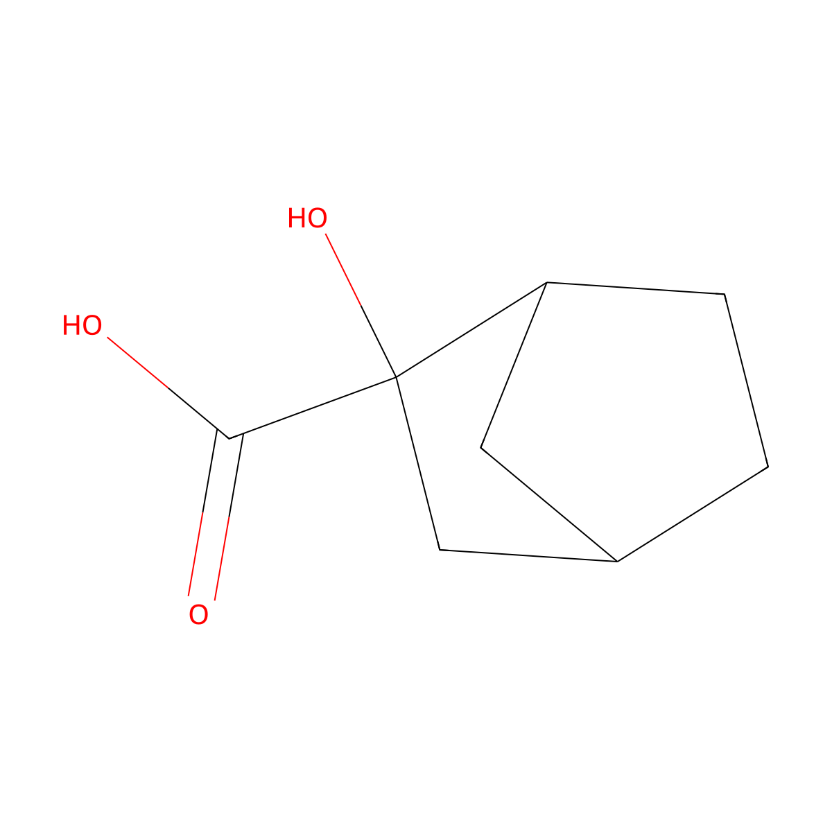 2-Hydroxybicyclo(2.2.1)heptane-2-carboxylic acid molecular structure, CAS 41248-20-8