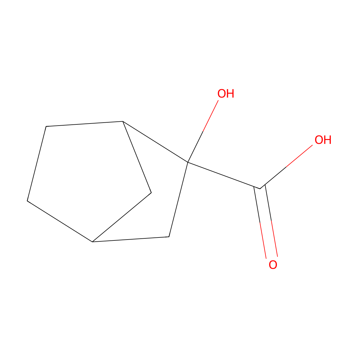 2-Hydroxybicyclo(2.2.1)heptane-2-carboxylic acid molecular structure, CAS 41248-20-8