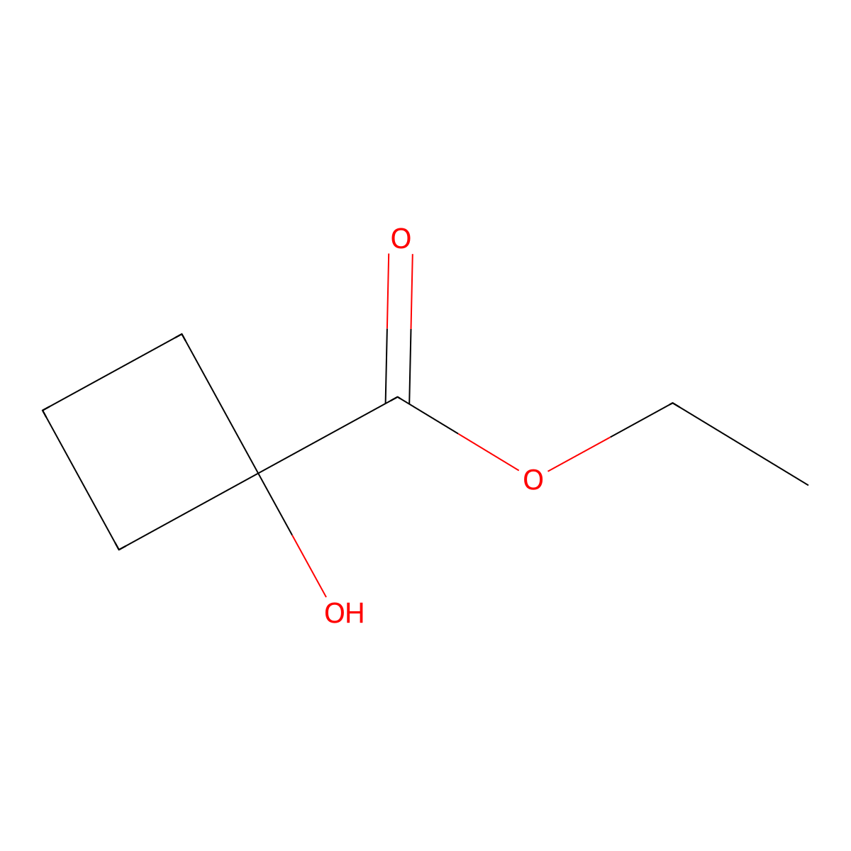 Ethyl 1-hydroxycyclobutane-1-carboxylate molecular structure, CAS 41248-22-0