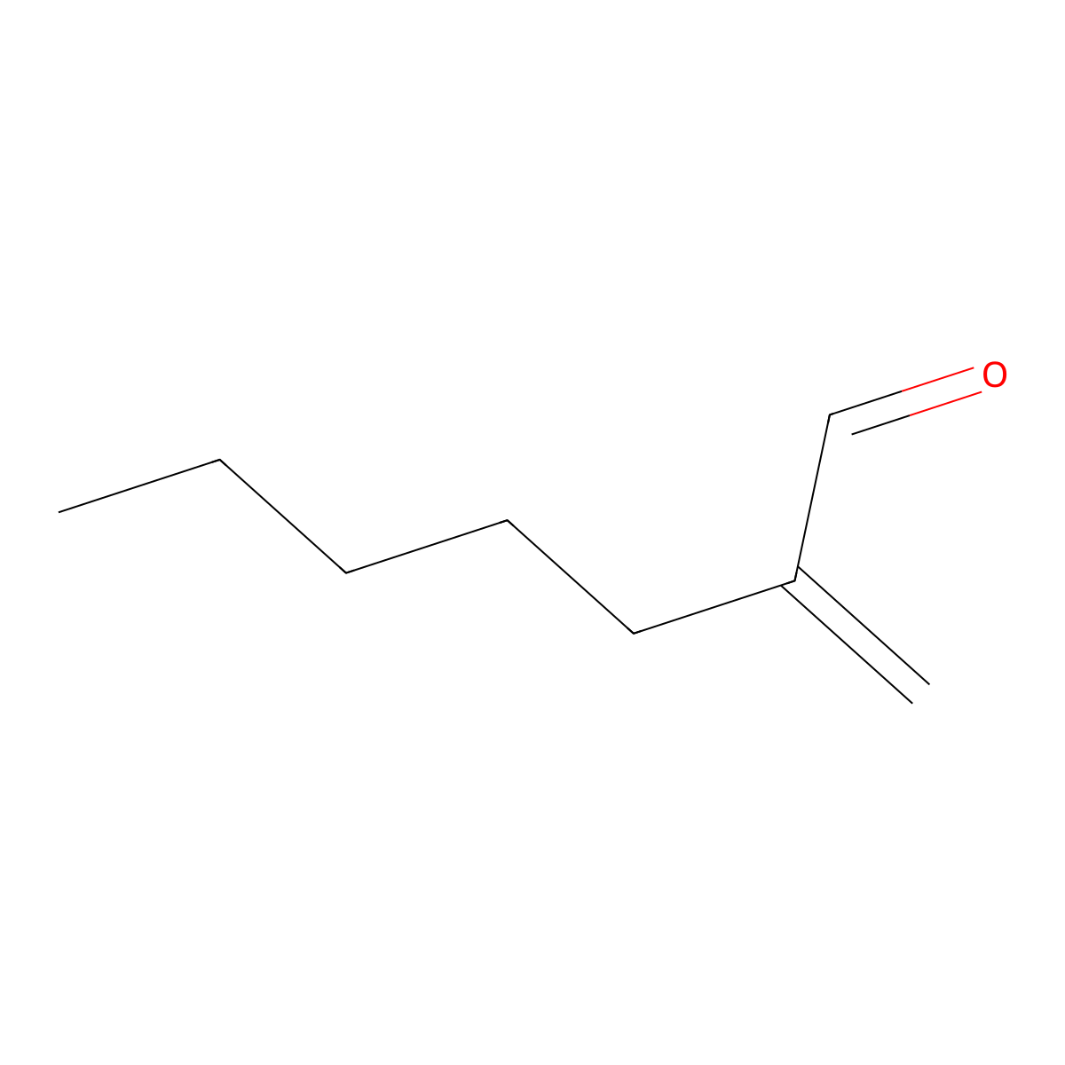 Heptanal, 2-methylene- molecular structure, CAS 4125-23-9