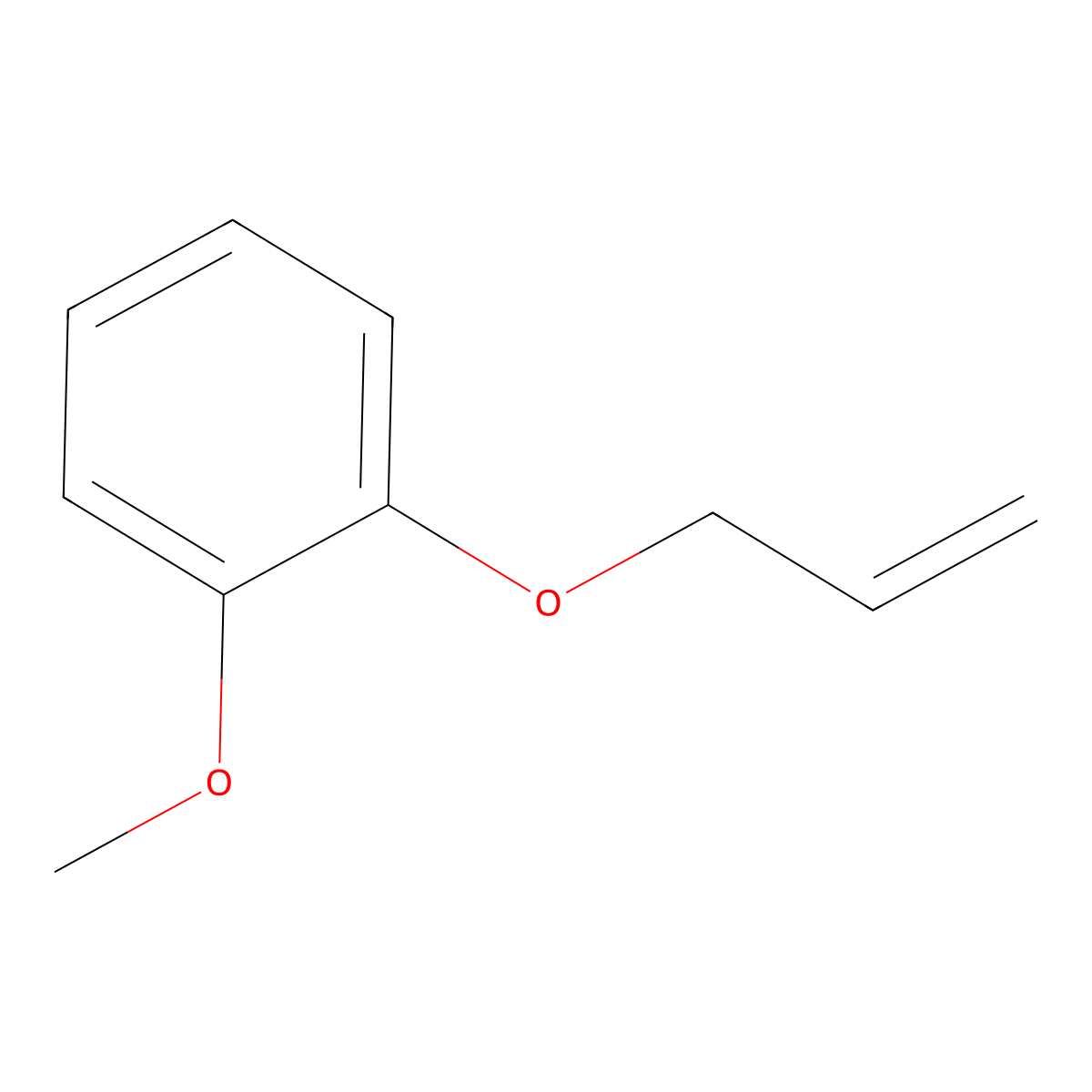 Benzene, 1-methoxy-2-(2-propen-1-yloxy)- molecular structure, CAS 4125-43-3