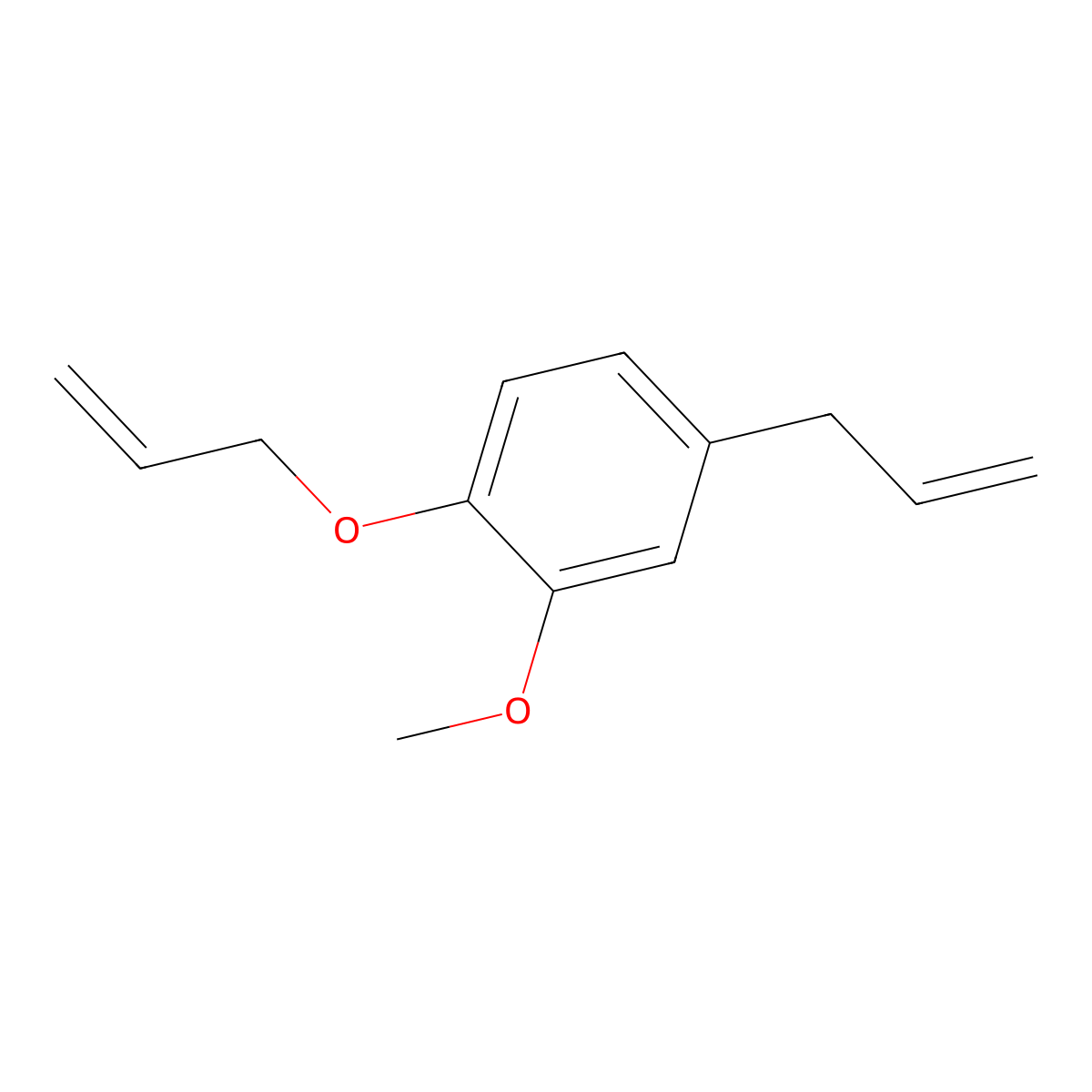 4-Allyl-1-(allyloxy)-2-methoxybenzene molecular structure, CAS 4125-45-5