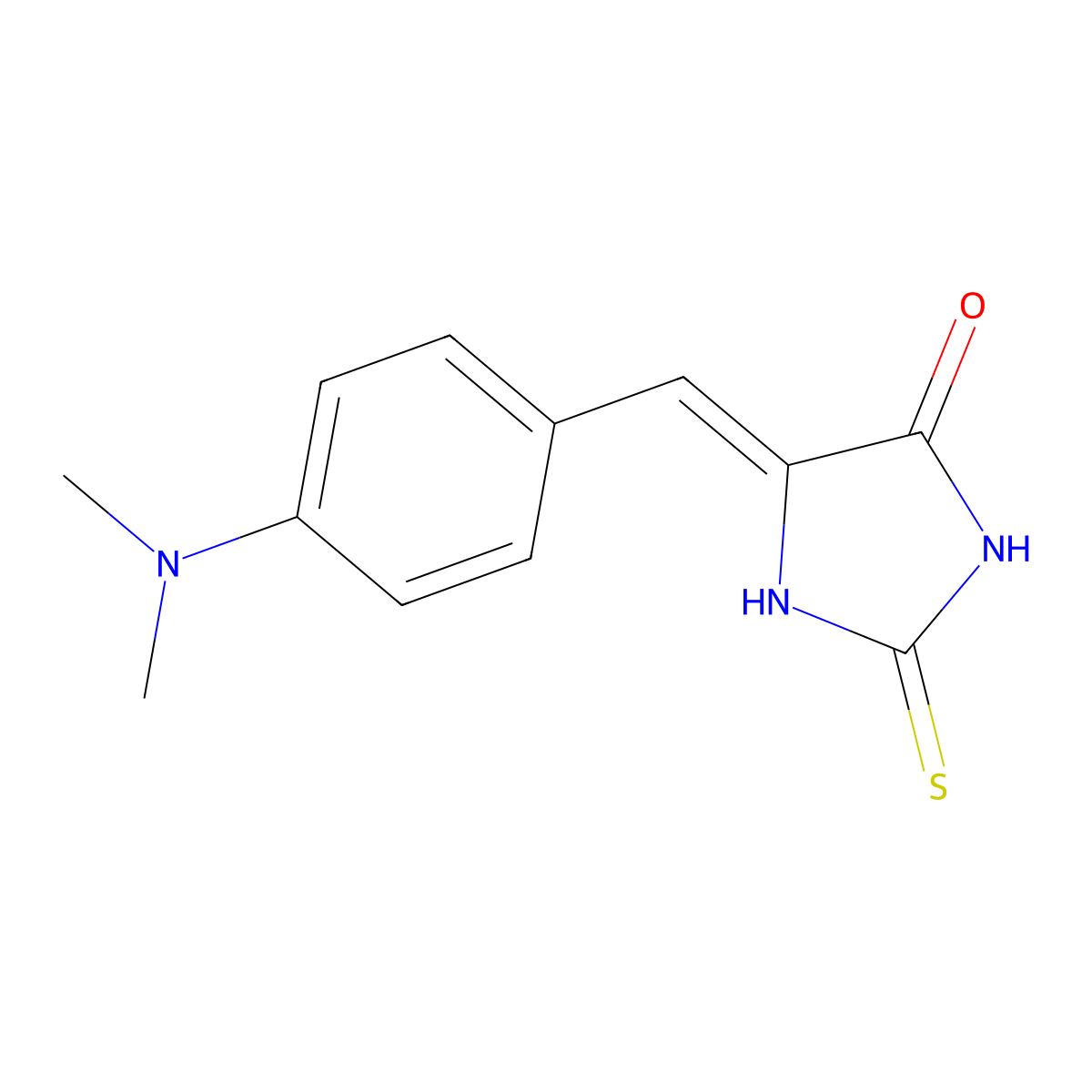 5-{[4-(Dimethylamino)phenyl]methylene}-2-thioxo-1,3-diazolidin-4-one molecular structure, CAS 41250-31-1