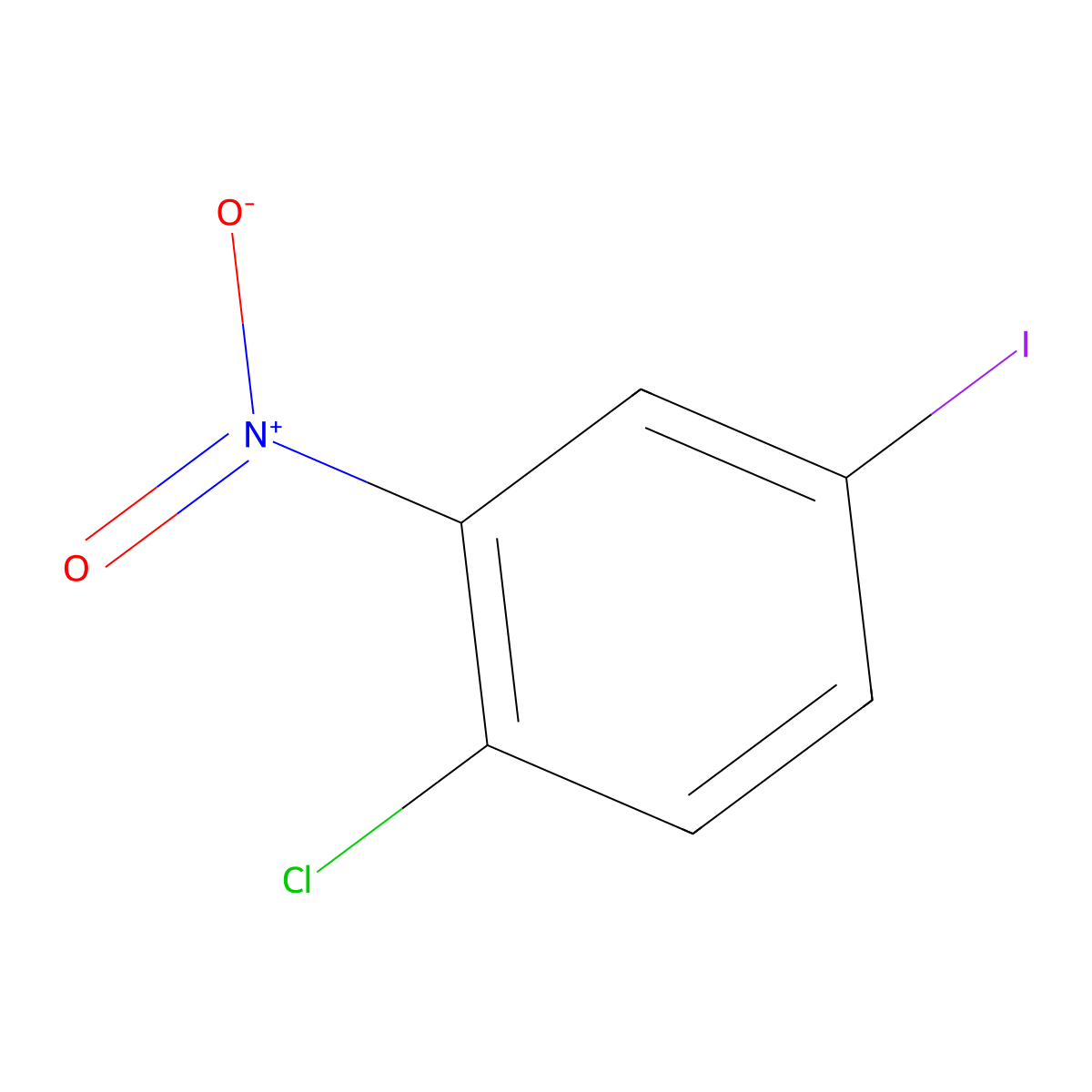 1-Chloro-4-iodo-2-nitrobenzene molecular structure, CAS 41252-95-3