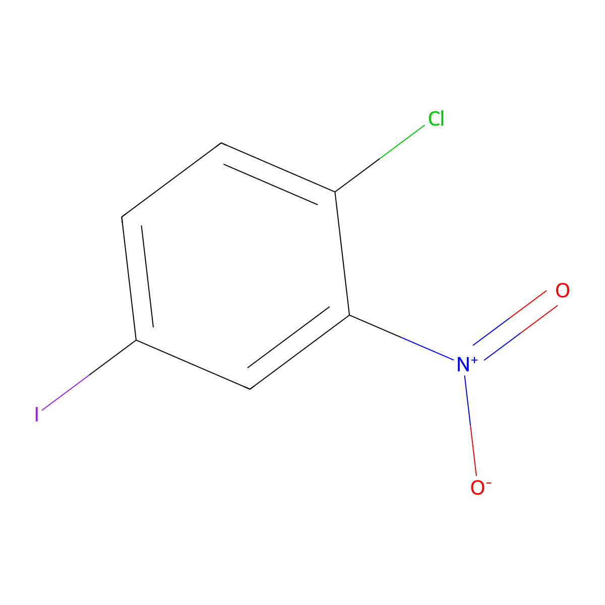 1-Chloro-4-iodo-2-nitrobenzene molecular structure, CAS 41252-95-3