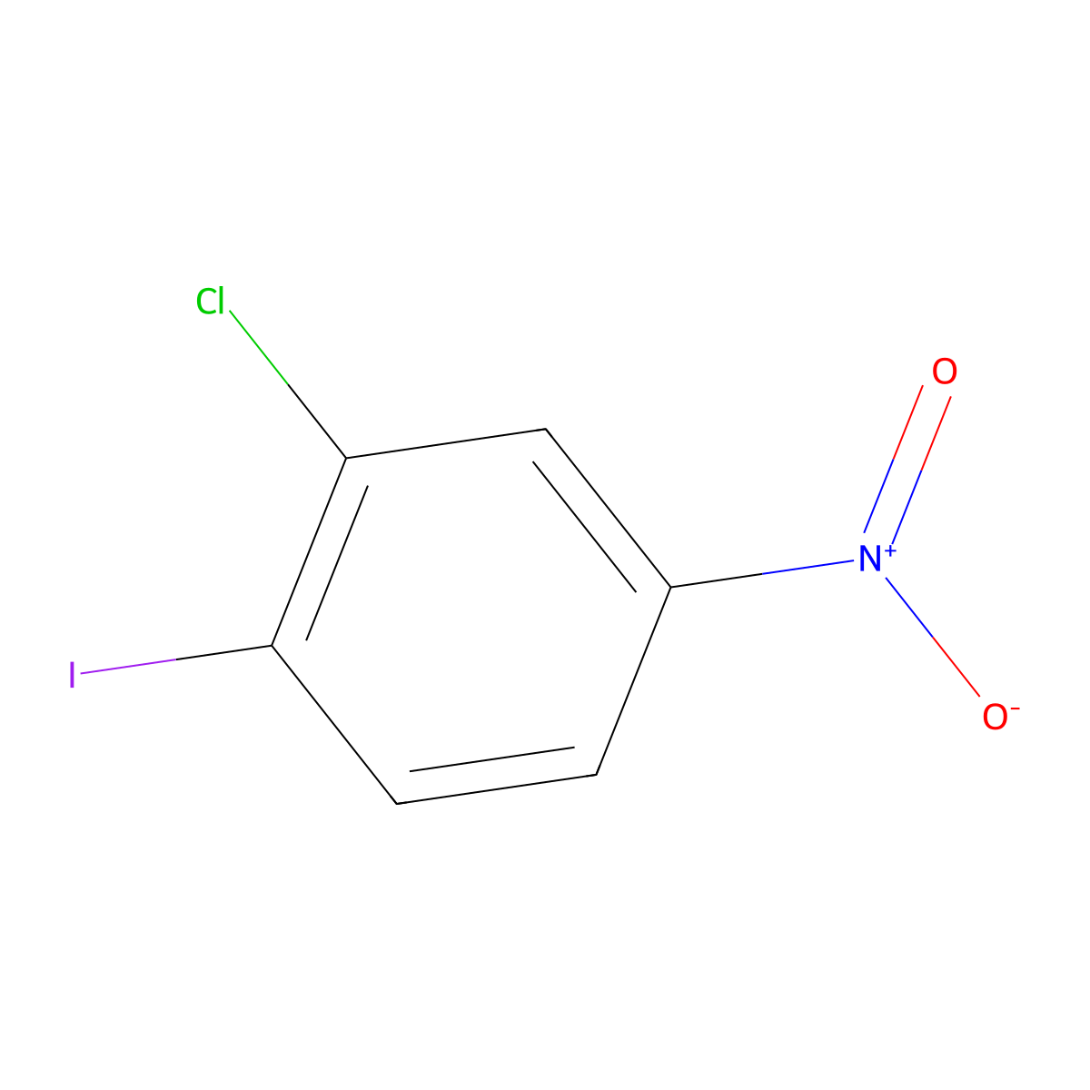 2-Chloro-1-iodo-4-nitrobenzene molecular structure, CAS 41252-96-4
