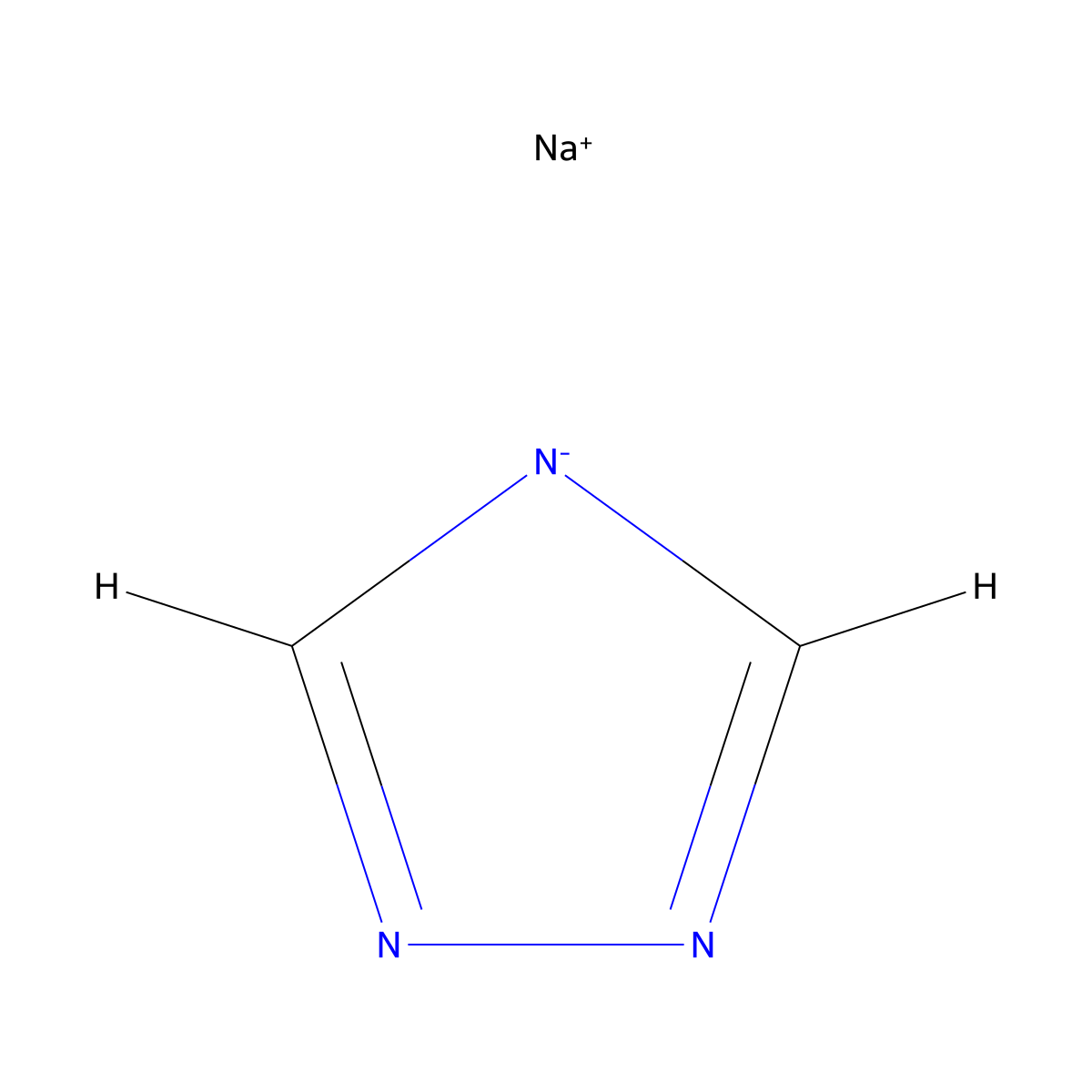sodium 1,2-diaza-4-azanidacyclopenta-2,5-diene molecular structure, CAS 41253-21-8