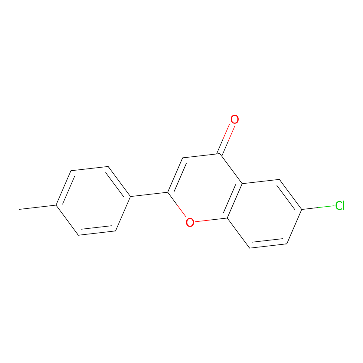 6-Chloro-4'-methylflavone molecular structure, CAS 41255-31-6