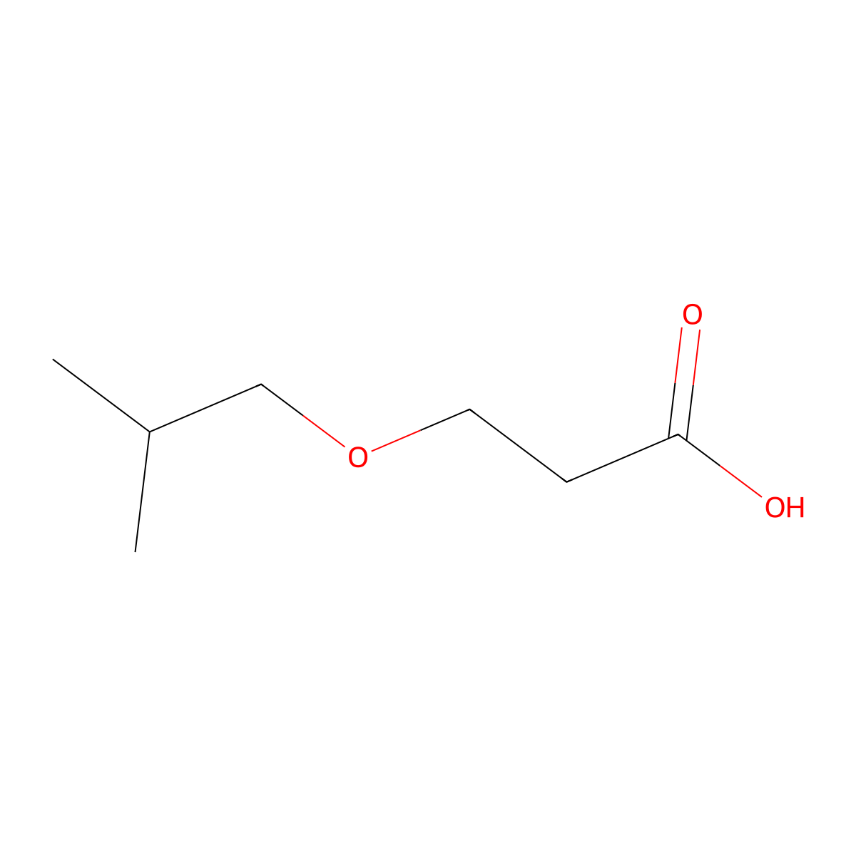 3-(2-Methylpropoxy)propanoic acid molecular structure, CAS 41255-87-2