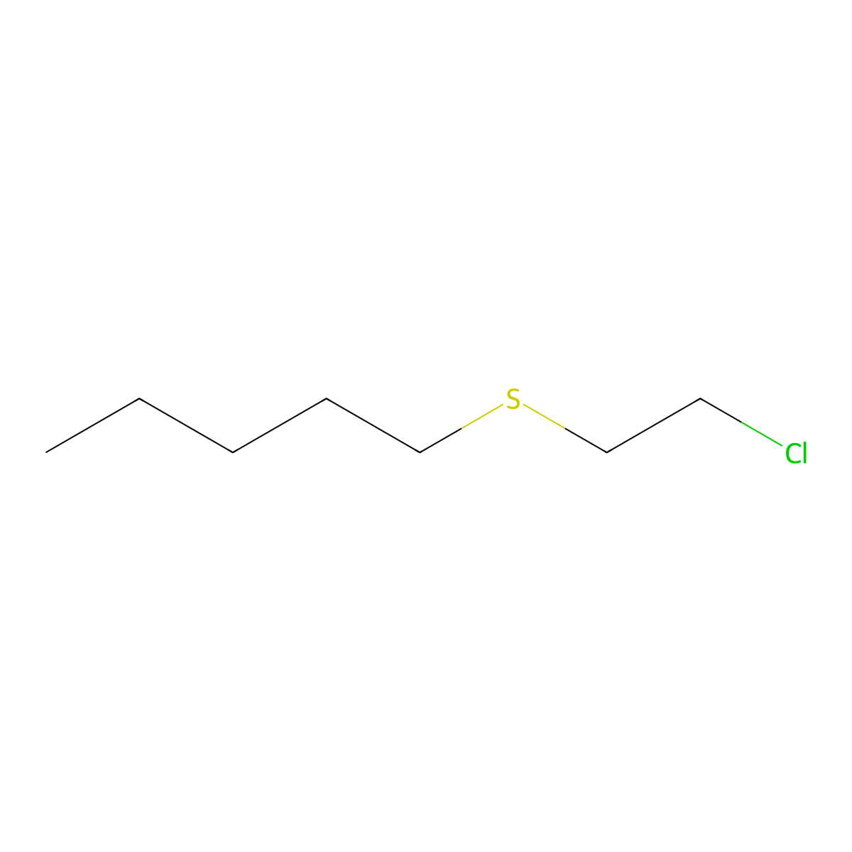 1-[(2-Chloroethyl)sulfanyl]pentane molecular structure, CAS 41256-14-8