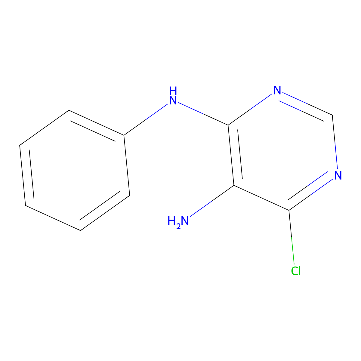 6-Chloro-N4-phenylpyrimidine-4,5-diamine molecular structure, CAS 41259-65-8