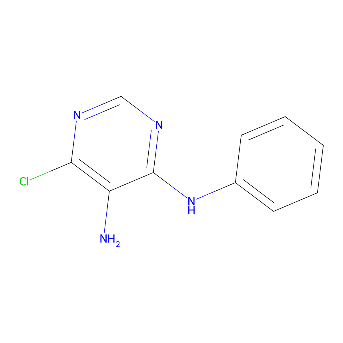 6-Chloro-N4-phenylpyrimidine-4,5-diamine molecular structure, CAS 41259-65-8