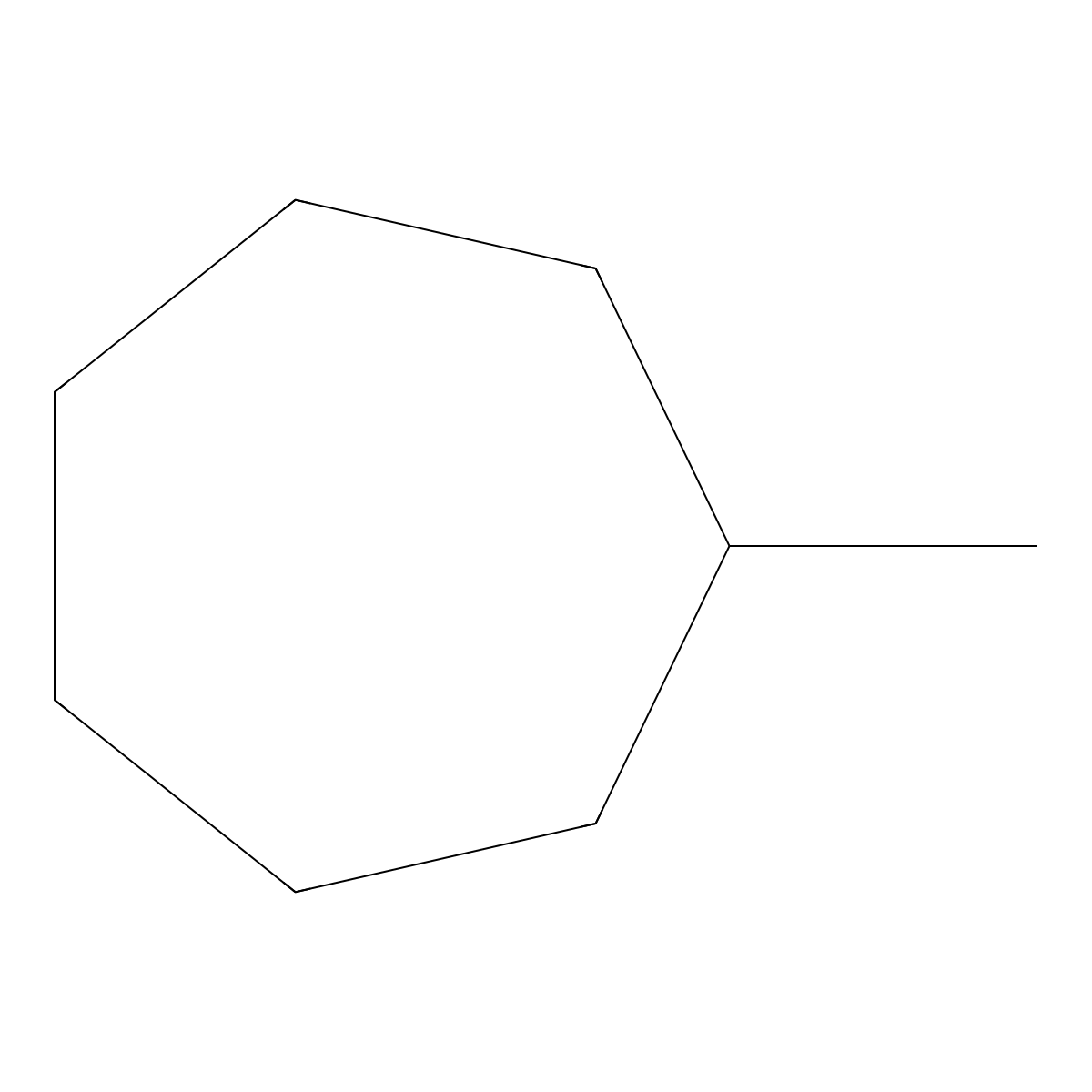 Methylcycloheptane molecular structure, CAS 4126-78-7