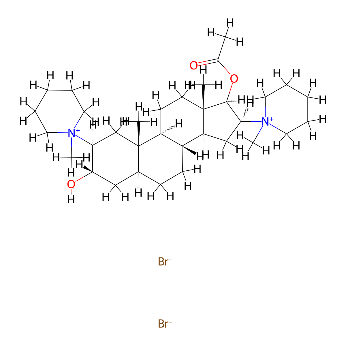3-Deacetyl-17-acetyldacuronium bromide molecular structure, CAS 41261-71-6