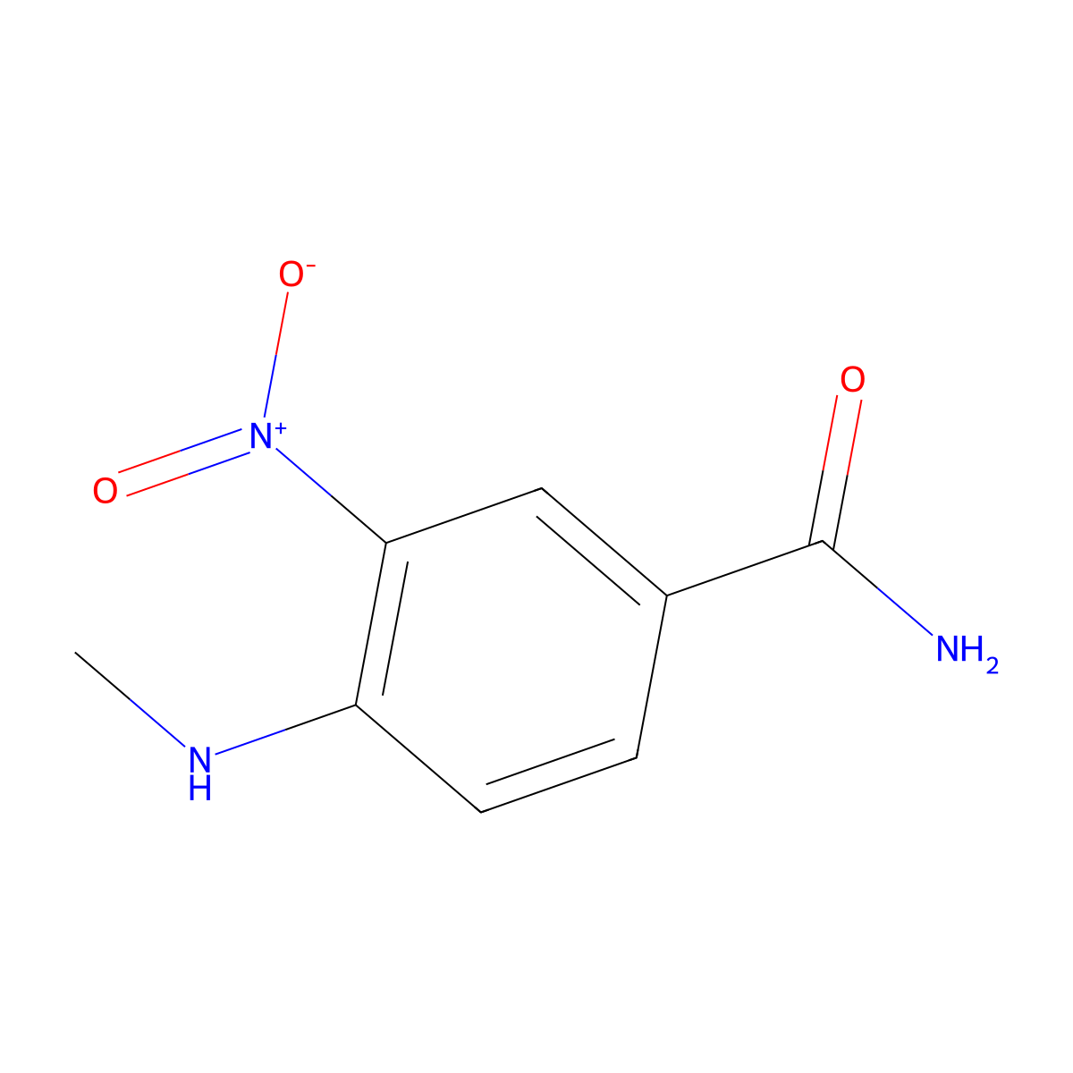 4-(Methylamino)-3-nitrobenzamide molecular structure, CAS 41263-66-5