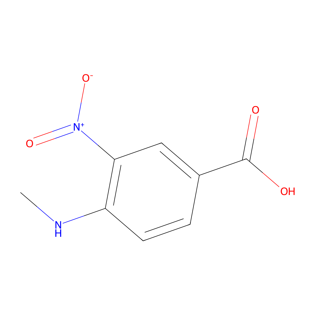 4-(Methylamino)-3-nitrobenzoic acid molecular structure, CAS 41263-74-5