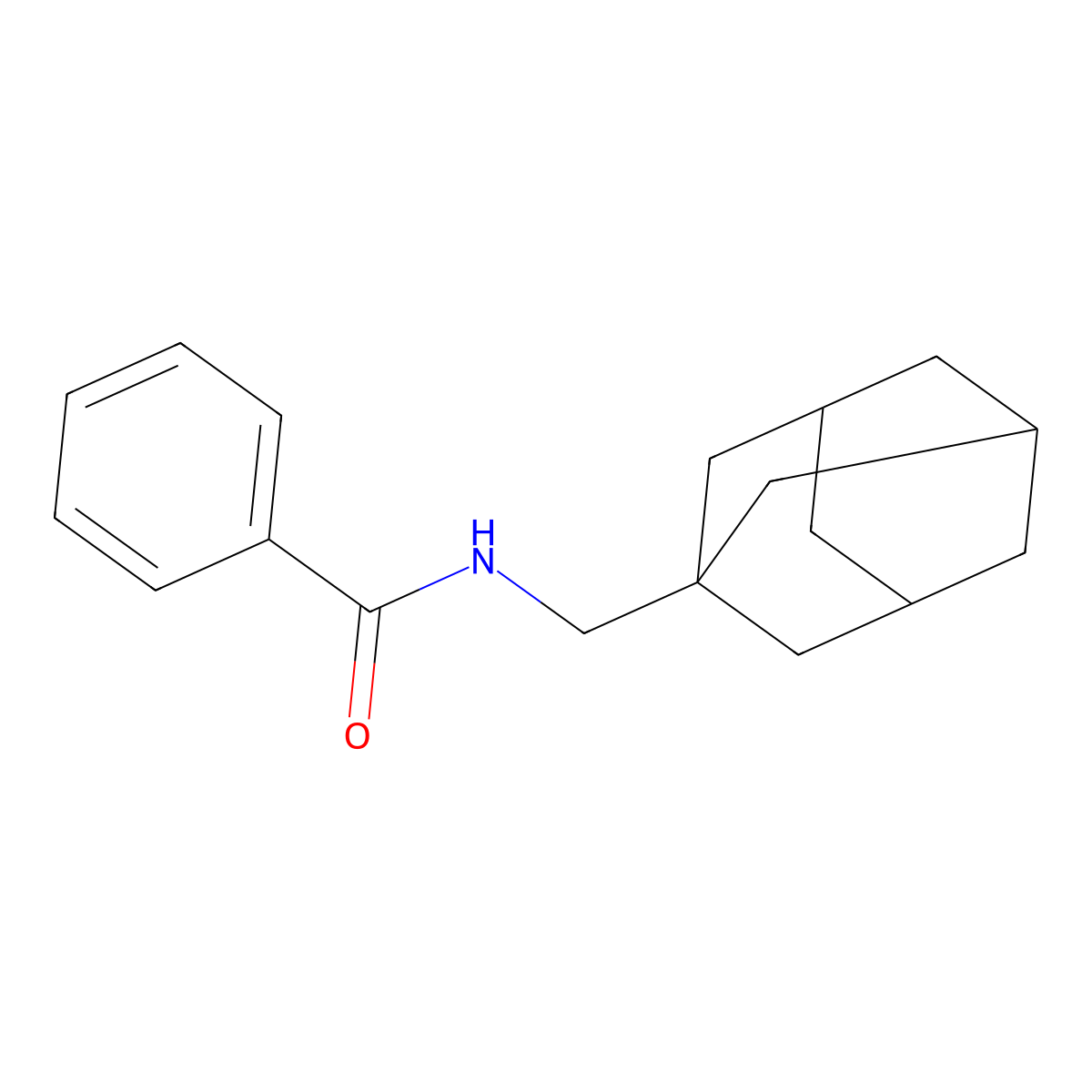 N-[(adamantan-1-yl)methyl]benzamide molecular structure, CAS 41264-56-6