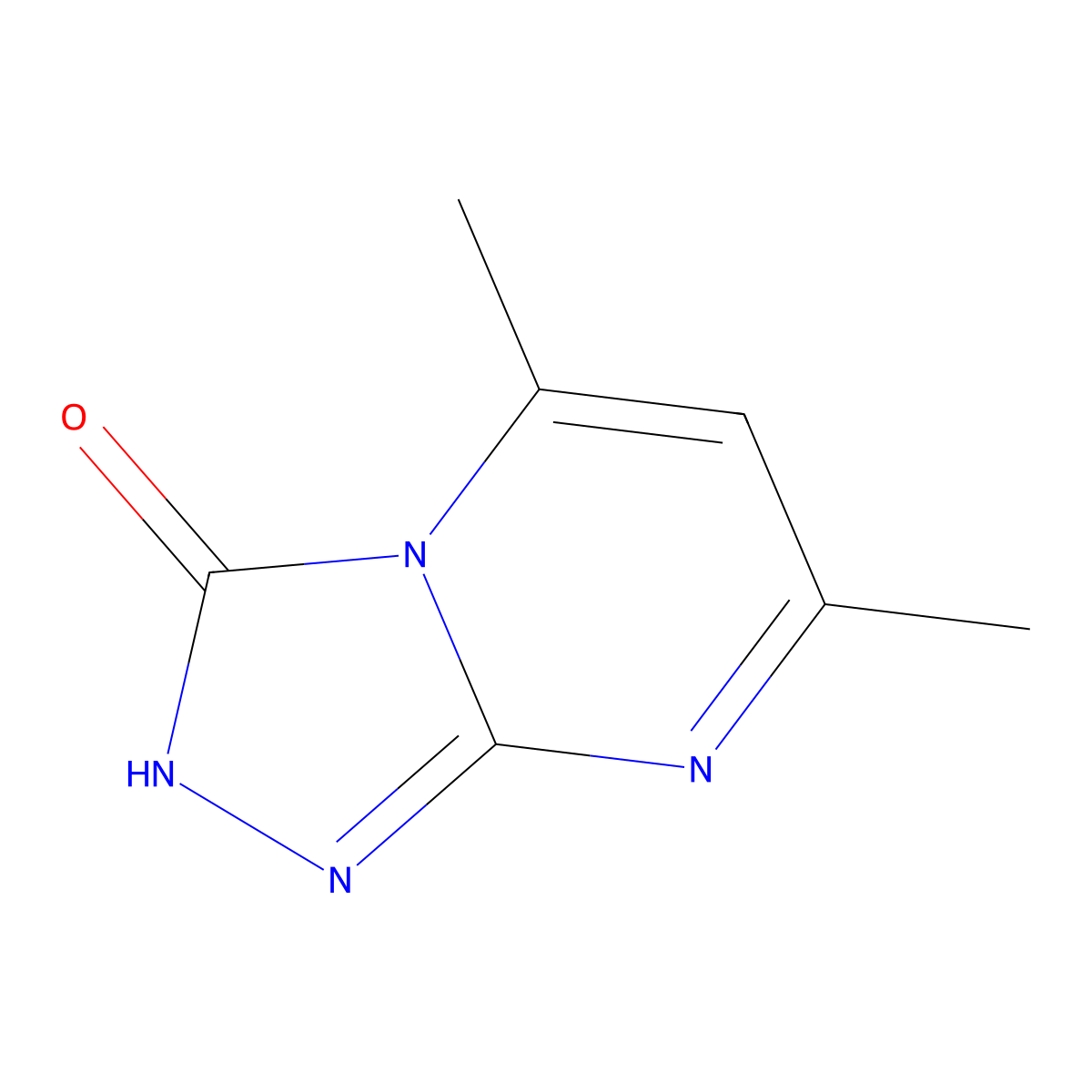 5,7-dimethyl[1,2,4]triazolo[4,3-a]pyrimidin-3(2H)-one molecular structure, CAS 41266-64-2