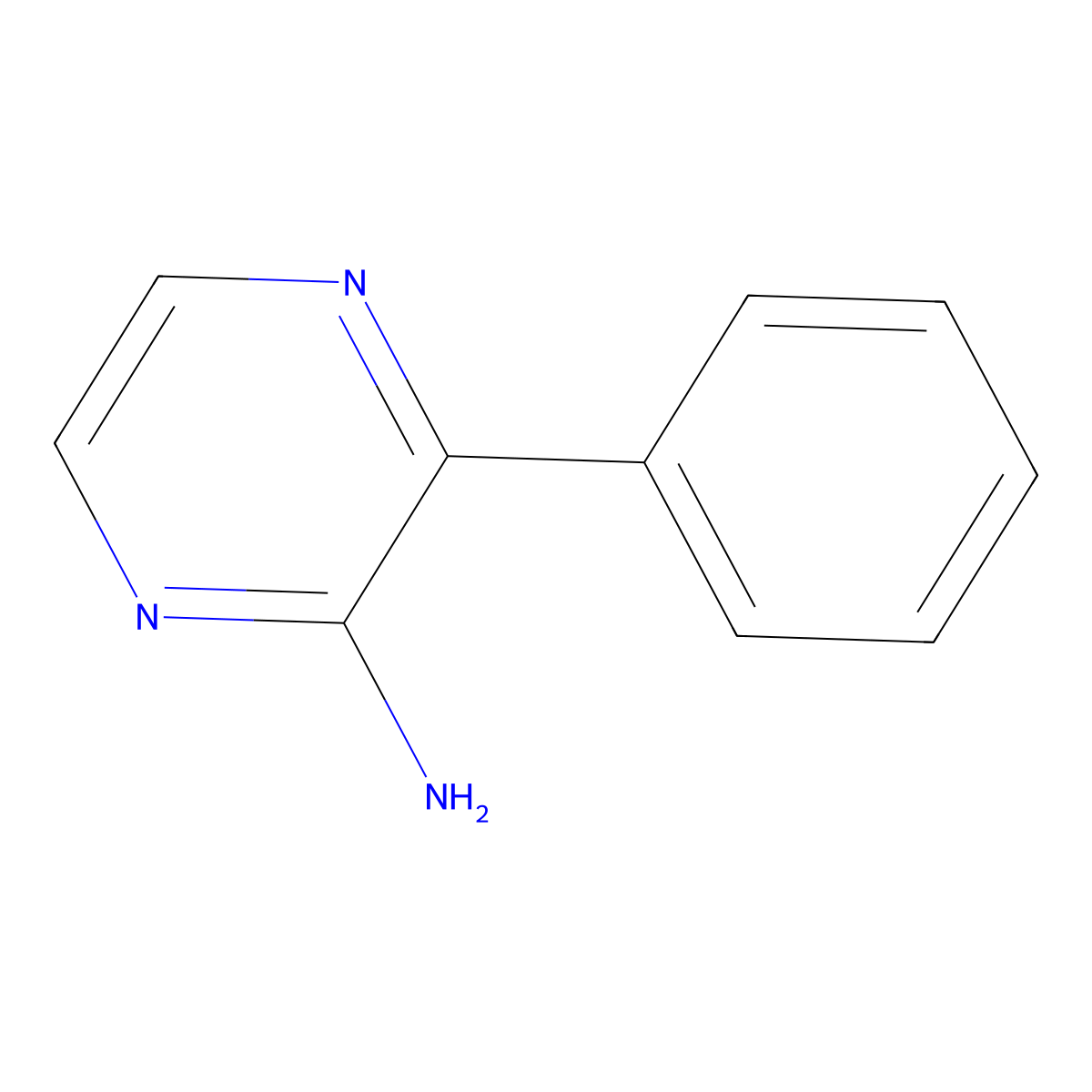 2-Amino-3-phenylpyrazine molecular structure, CAS 41270-67-1