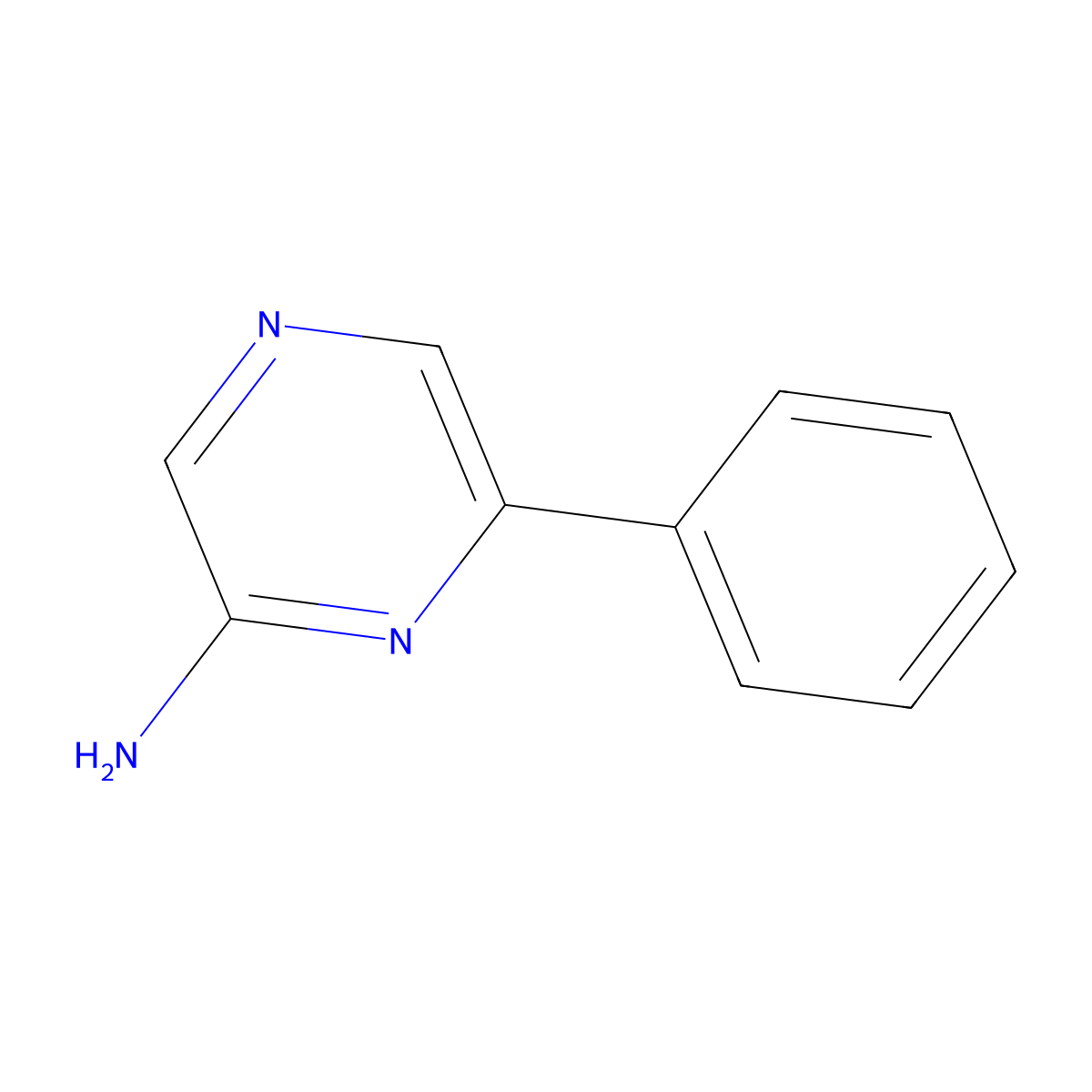 6-Phenylpyrazin-2-amine molecular structure, CAS 41270-69-3