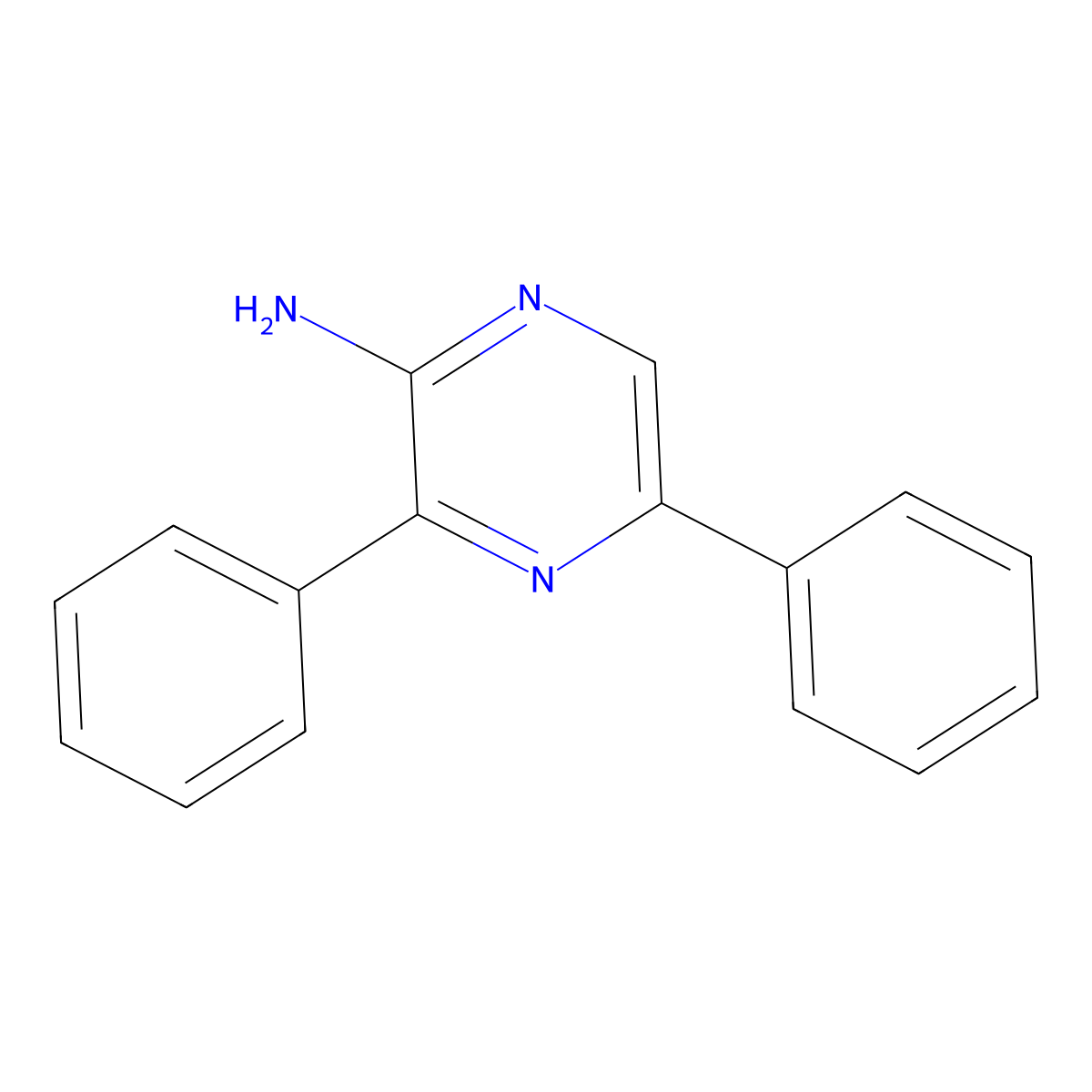 3,5-Diphenylpyrazin-2-amine molecular structure, CAS 41270-70-6