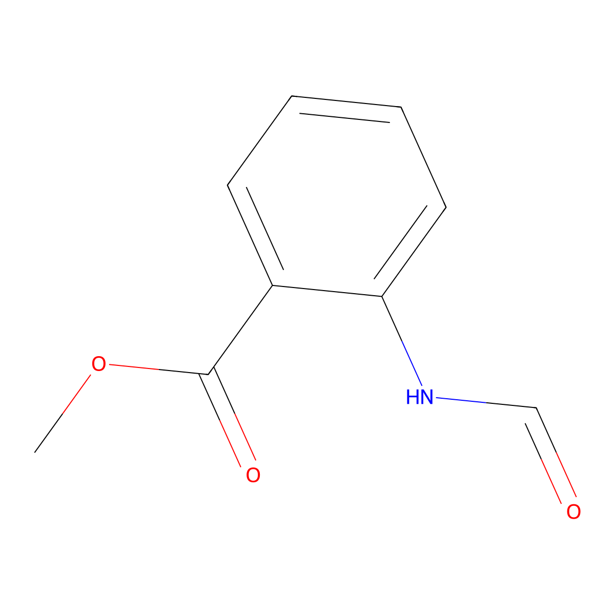 Methyl n-formylanthranilate molecular structure, CAS 41270-80-8