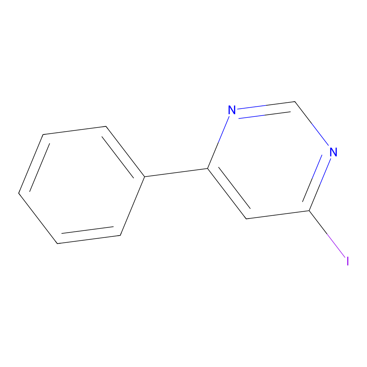4-Iodo-6-phenylpyrimidine molecular structure, CAS 41270-96-6