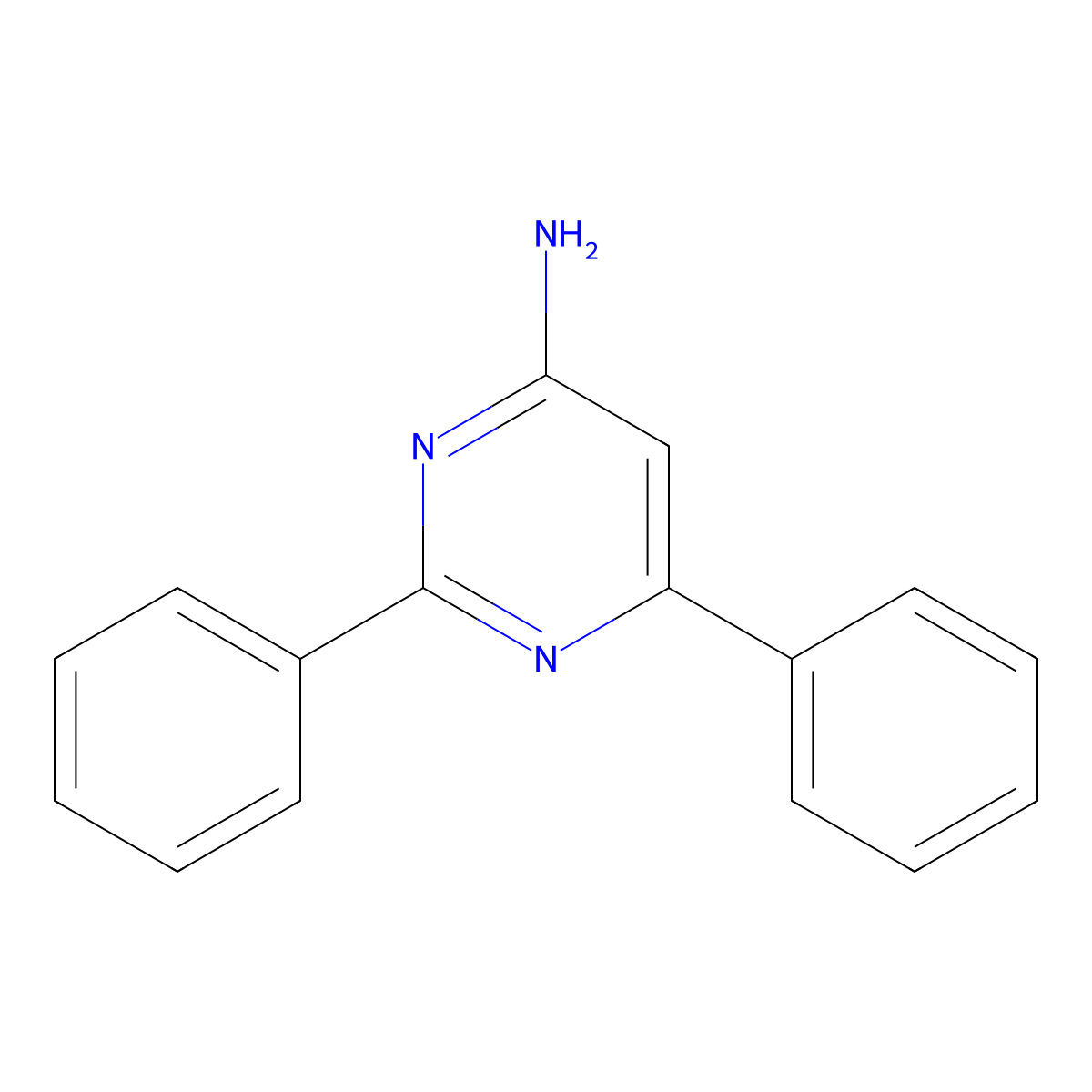4-Amino-2,6-diphenylpyrimidine molecular structure, CAS 41270-99-9