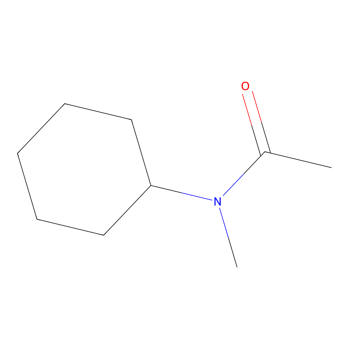Acetamide, N-cyclohexyl-N-methyl- molecular structure, CAS 41273-78-3