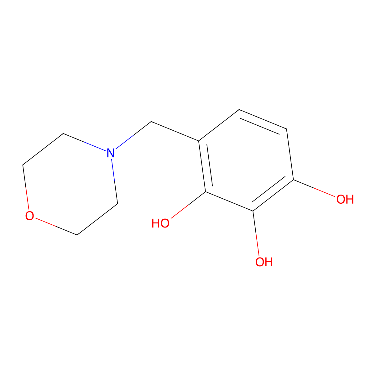 4-(Morpholin-4-ylmethyl)benzene-1,2,3-triol molecular structure, CAS 41273-92-1