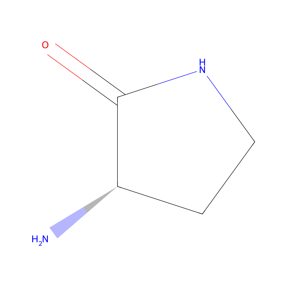 (3S)-3-aminopyrrolidin-2-one molecular structure, CAS 4128-00-1