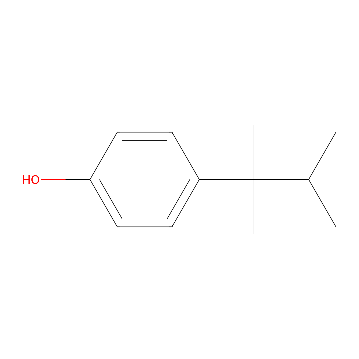 4-(2,3-Dimethylbutan-2-yl)phenol molecular structure, CAS 4128-07-8