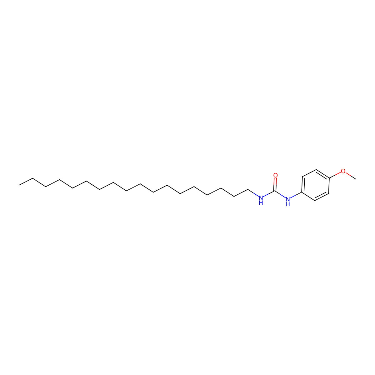 1-(4-Methoxyphenyl)-3-octadecylurea molecular structure, CAS 4128-42-1