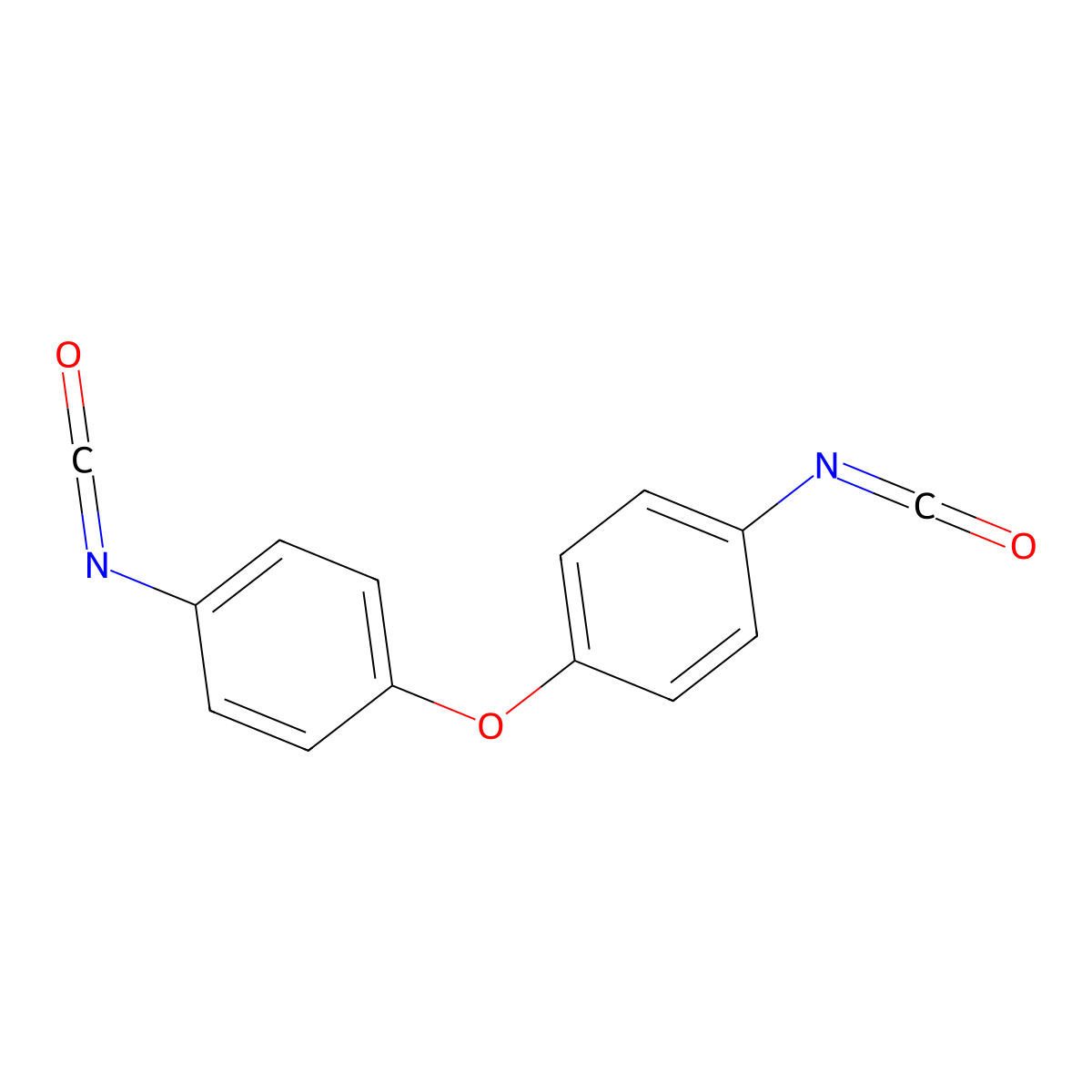 1,1'-Oxybis(4-isocyanatobenzene) molecular structure, CAS 4128-73-8